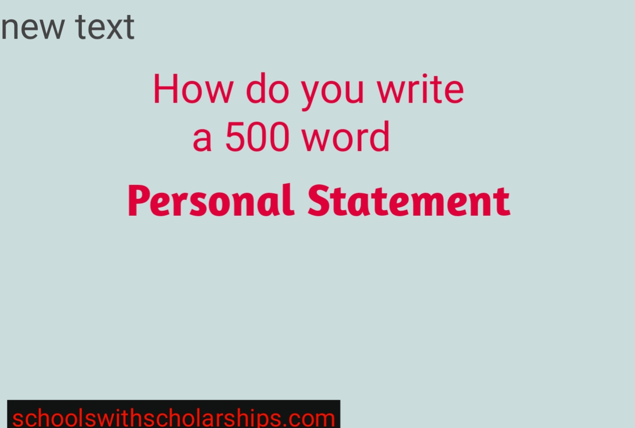 How Do You Write A 500 Word Personal Statement Best Tips Schools 